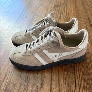 Gola VIPER Women’s Bone (Tan) and White Sneakers